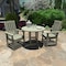 Highwood Usa Lehigh 3pc Round Outdoor Patio Furniture Dining Set AD-DNL36-EUC - alternate 2